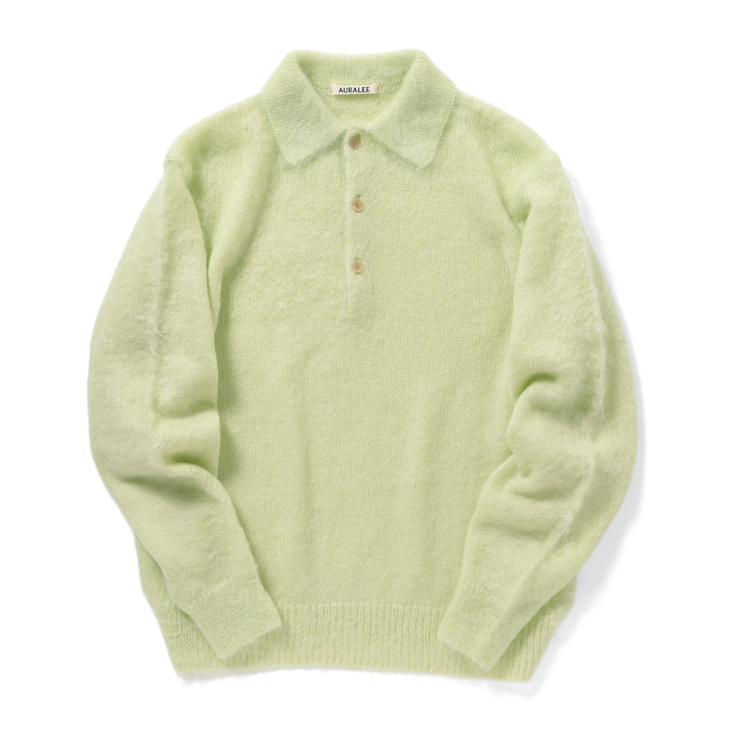 AURALEE / オーラリー | BRUSHED SUPER KID MOHAIR KNIT POLO (メンズ