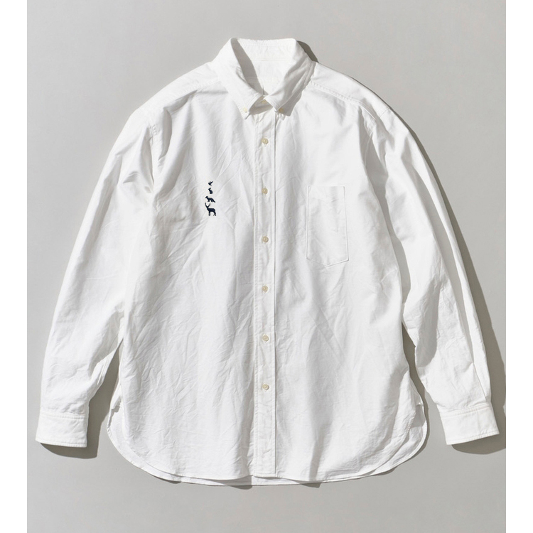 B.D. SHIRTS - 動物刺繍 厚OX - White