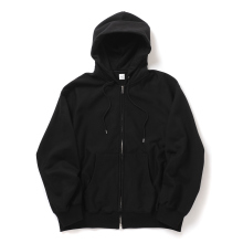 blurhmsROOTSTOCK / ブラームスルーツストック | Soft&Hard Sweat Hoodie Zip Wide - Black