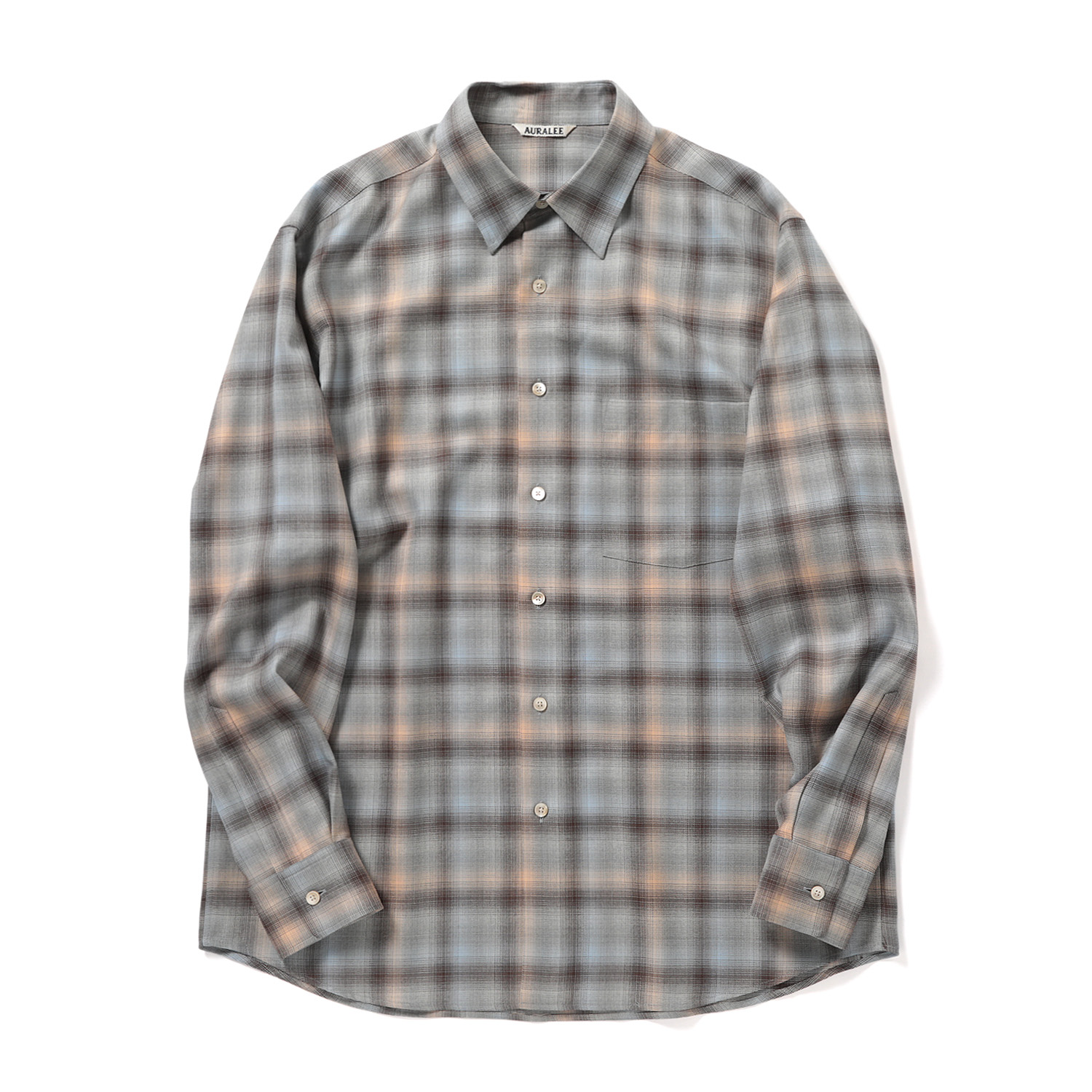 【定価63800円】auralee オーラリー オーバーオール AURALEE / オーラリー | SUPER LIGHT WOOL CHECK SHIRT (メンズ
