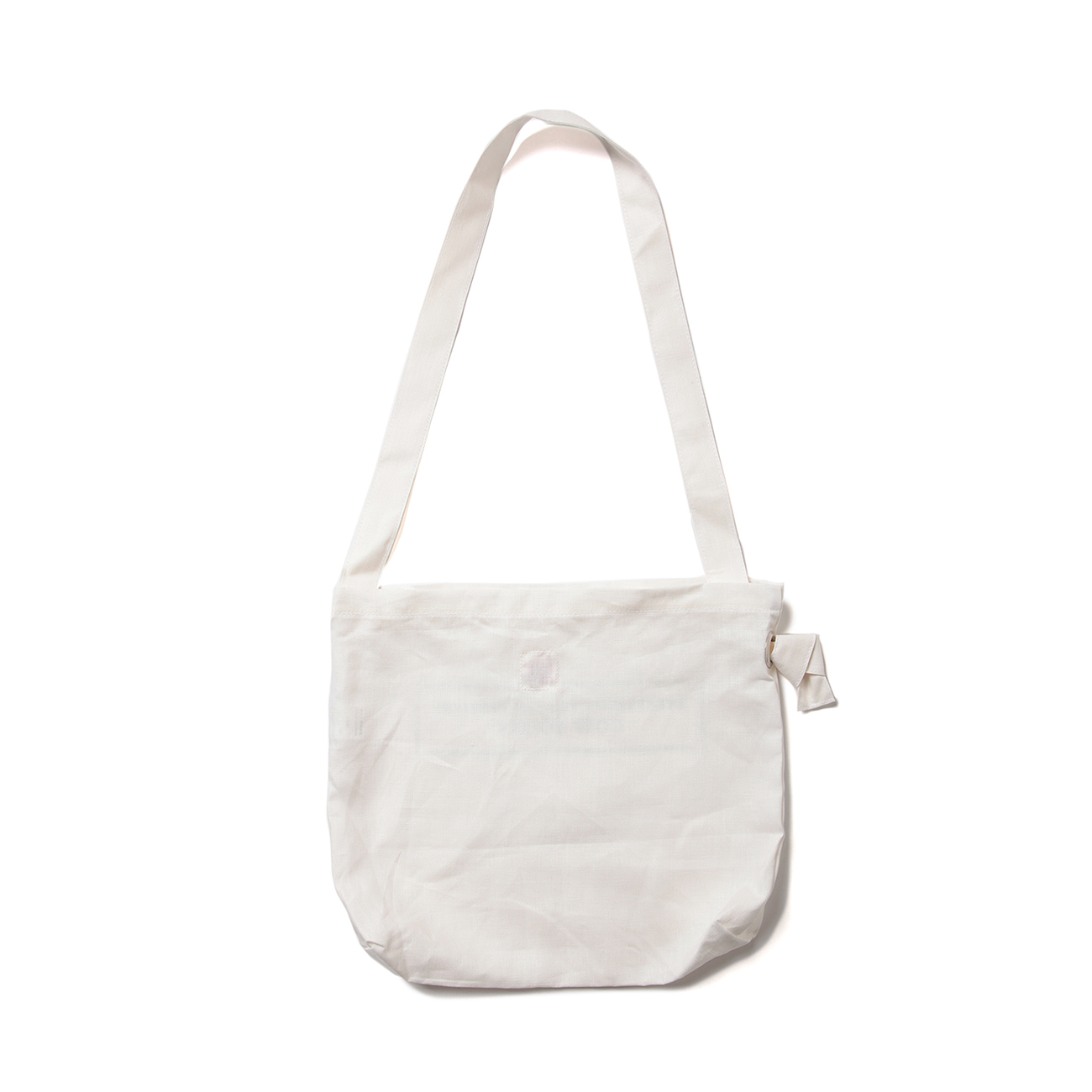 COW BOOKS / カウブックス | Linen Shoulder Tote - White × Blue