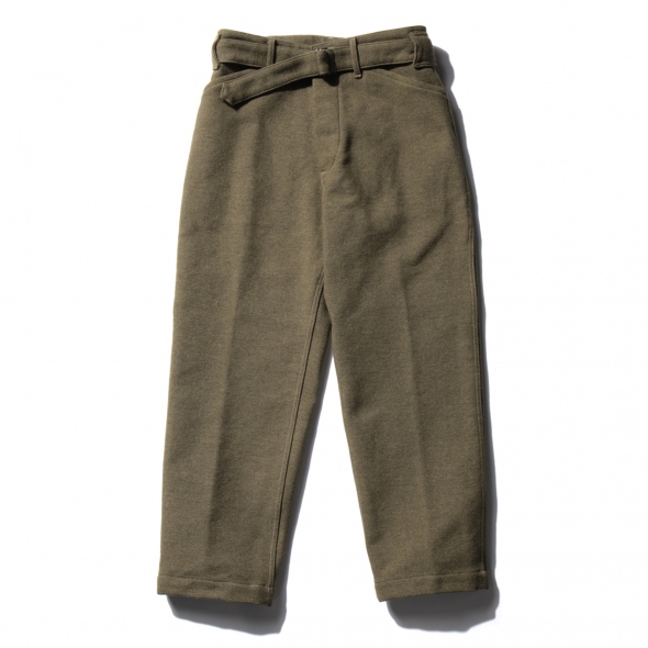 COMOLI / コモリ | ウールコットン ベルテッドパンツ - Khaki | 通販