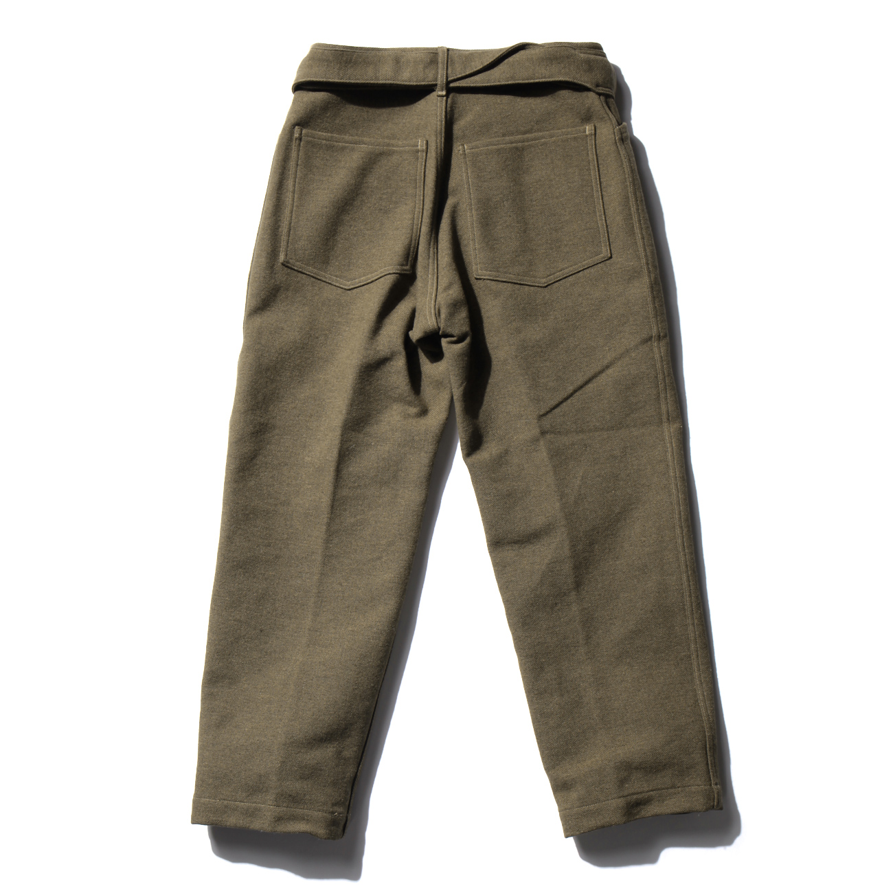 COMOLI / コモリ | ウールコットン ベルテッドパンツ - Khaki | 通販