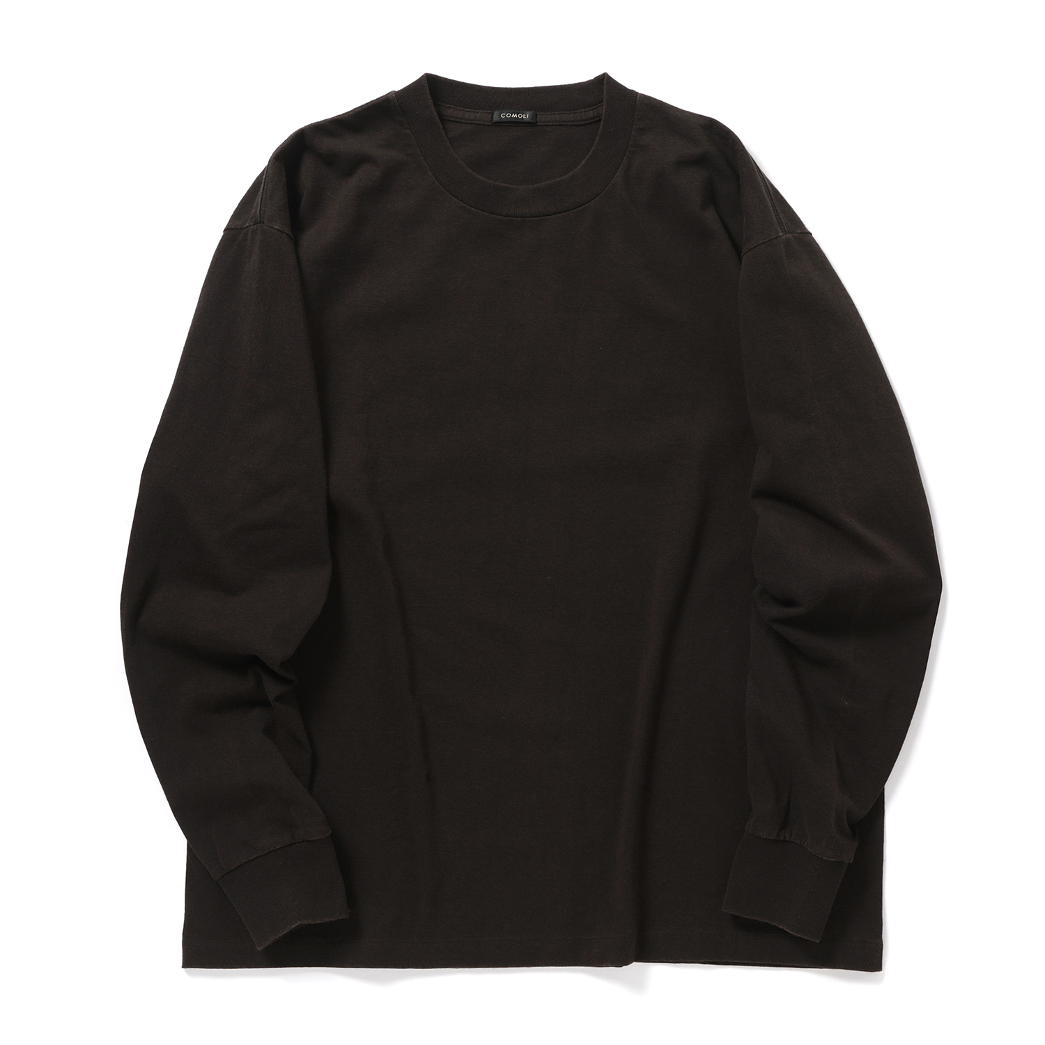 COMOLI / コモリ | コットンジャージ 長袖Tシャツ - Brown | 通販
