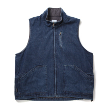 S.F.C Stripes For Creative / エスエフシー | WORKER DENIM VEST - Indigo Blue