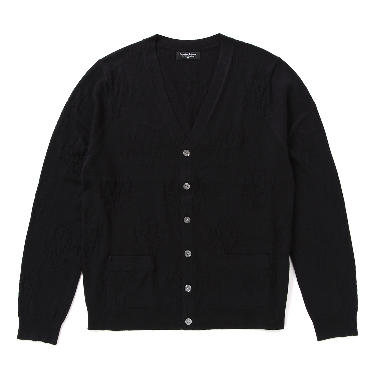 Meticulous Knitwear | Woodstock Cardigan - Solid / Floral Stitch 