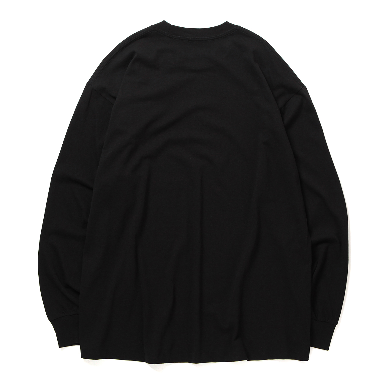 25SS comoli コモリ コットンジャージ 長袖tシャツ　ブラック　3 COMOLI (コモリ) コットンジャージ 長袖Tシャツ