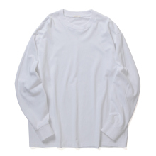 COMOLI / コモリ | コットンジャージ 長袖Tシャツ - White