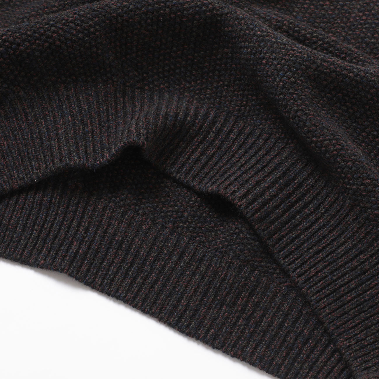 Cuong Nguyen crepuscule / クレプスキュール | Wool Kanoko Half Zip P/O - F Black