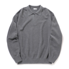crepuscule / クレプスキュール | Co/Wo Moss Stitch Skipper - Blue Gray