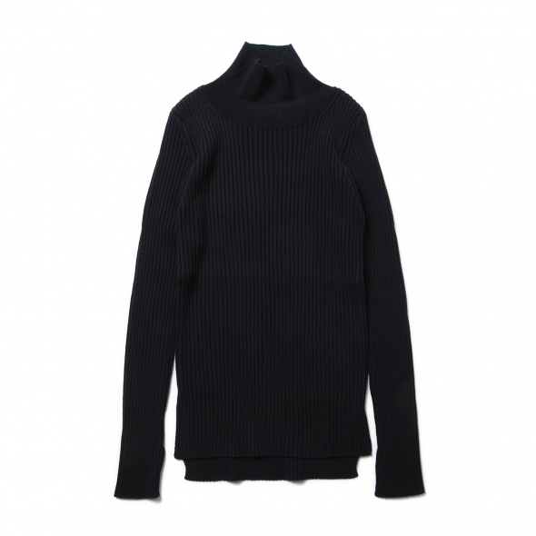 BATONER / バトナー | SOLID WOOL RIB TURTLE NECK (レディース