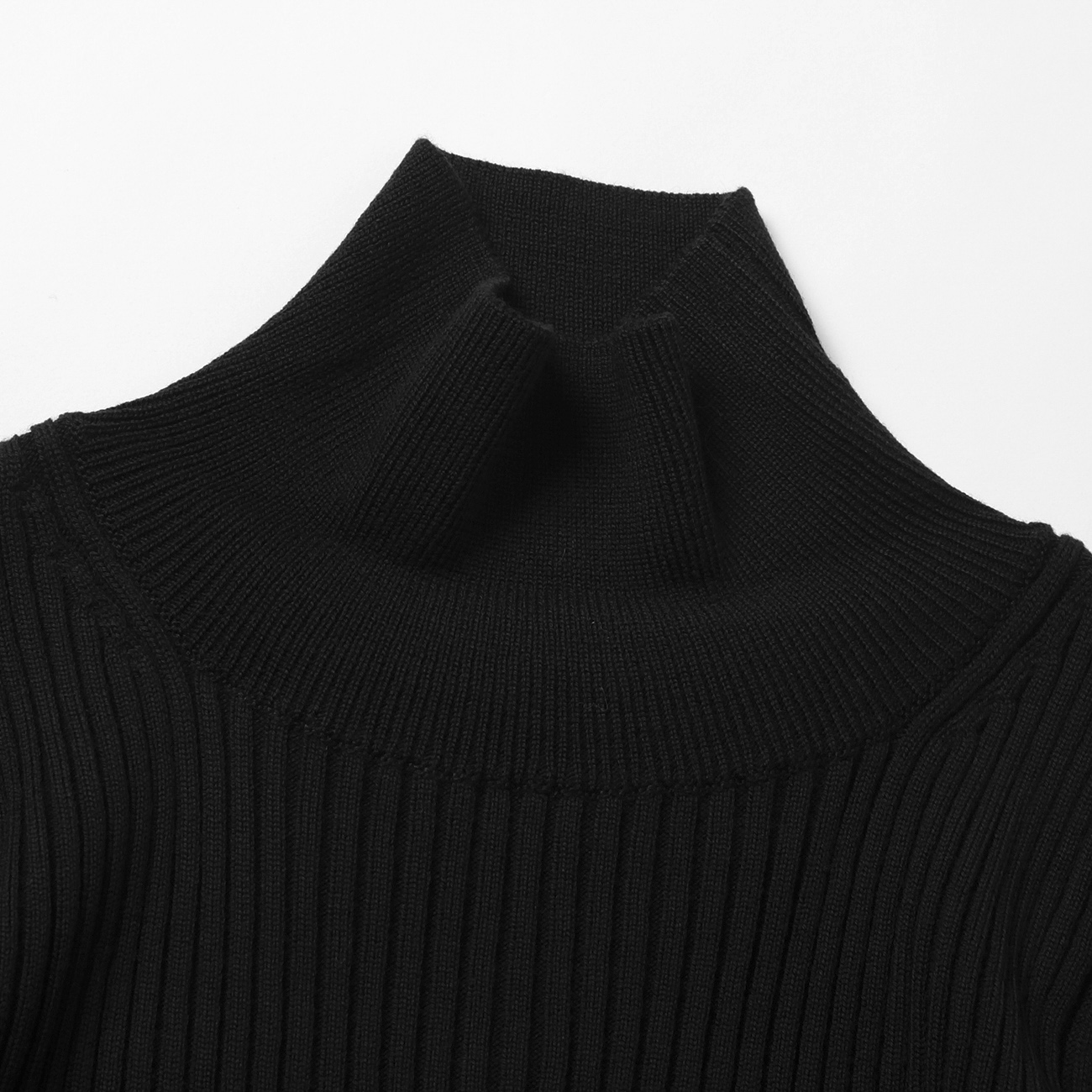 BATONER / バトナー | SOLID WOOL RIB TURTLE NECK (レディース