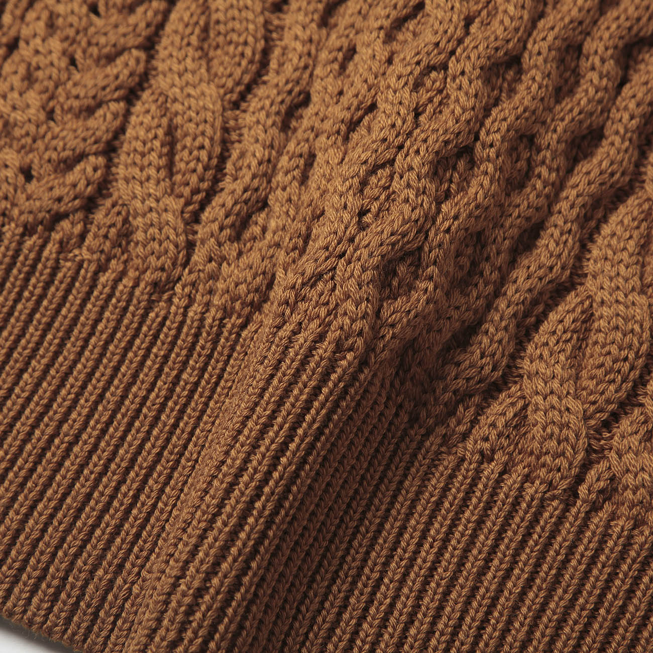 BATONER / バトナー | SOLID WOOL CABLE CREW NECK (レディース