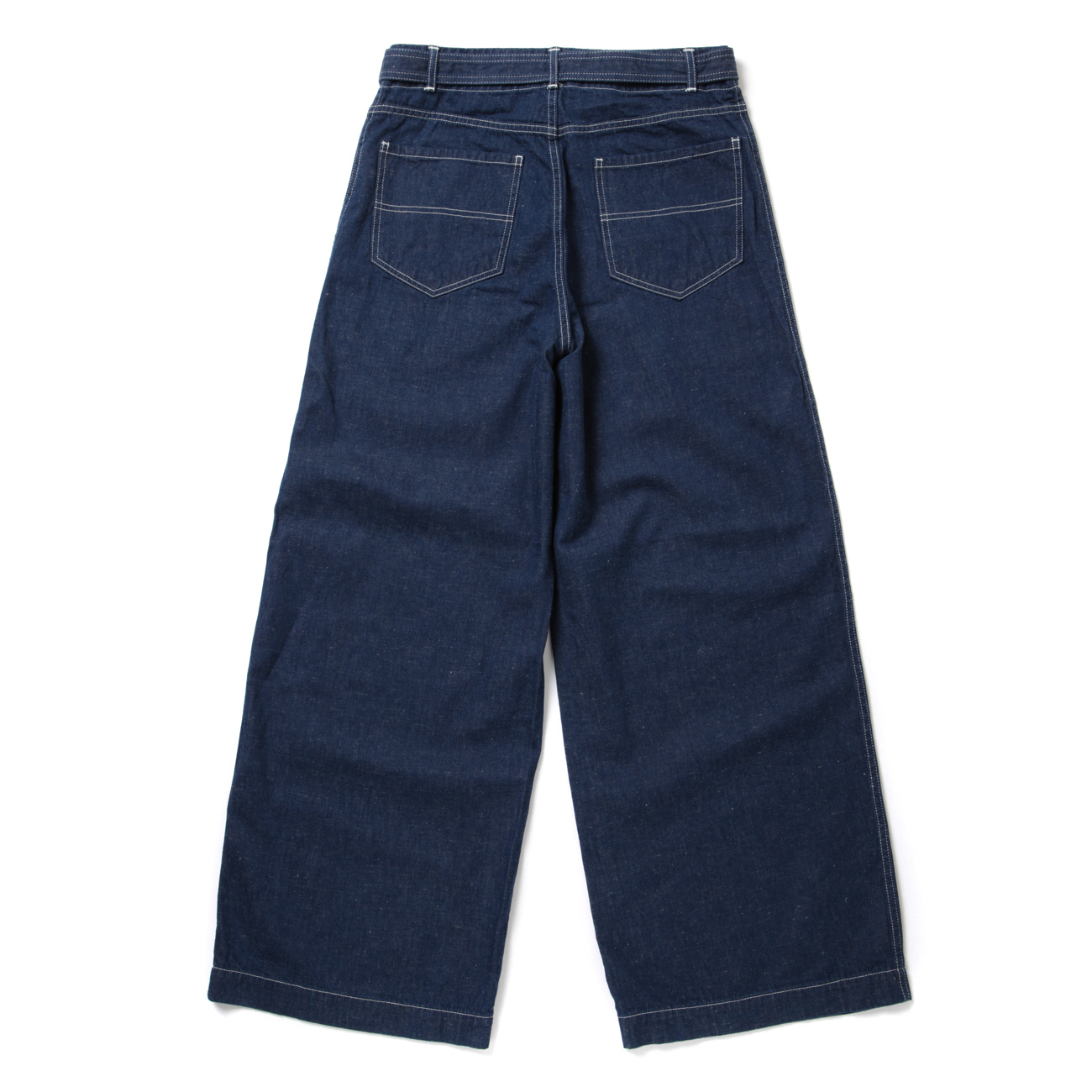 INSCRIRE / アンスクリア | Denim Belted Pants - Indigo | 通販