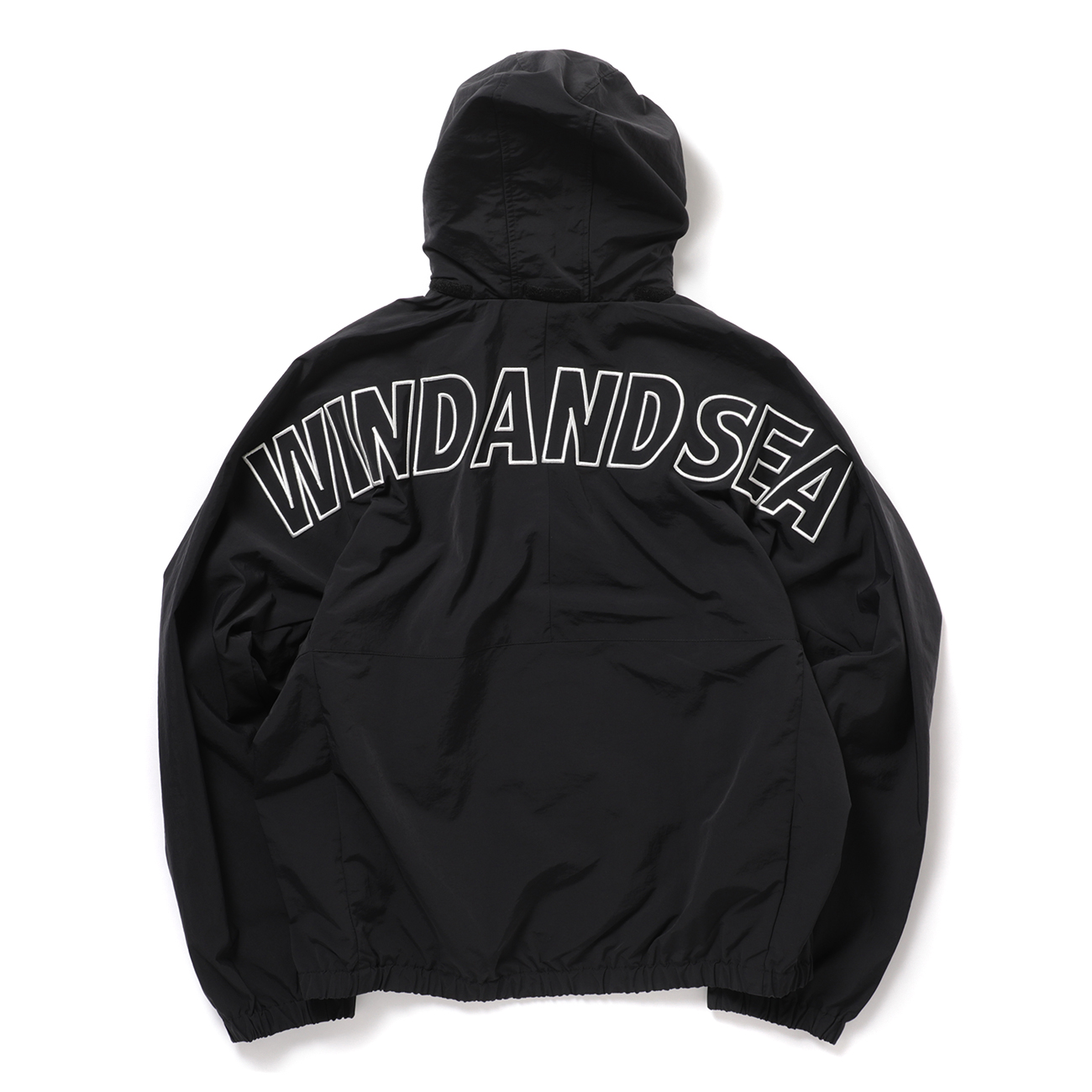 WIND AND SEA / ウィンダンシー | BIG LOGO SHELL PARKA - Black
