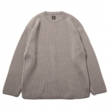 BATONER / バトナー | SOLID WOOL RIB CREW NECK (メンズ