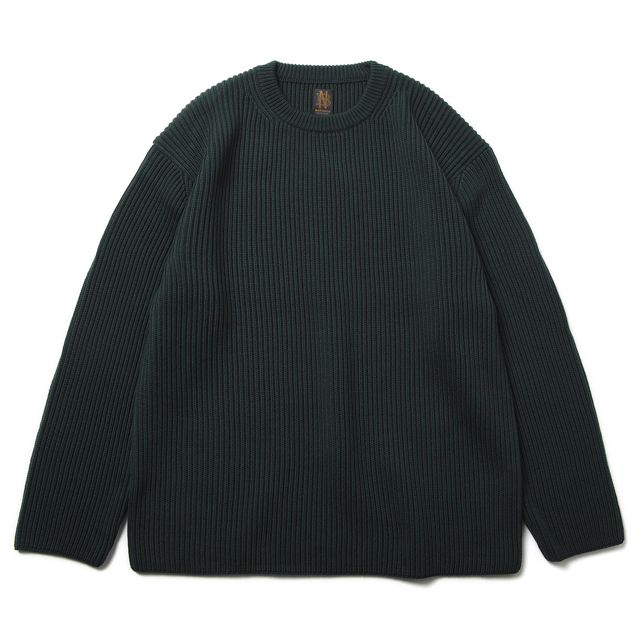 BATONER / バトナー | SOLID WOOL RIB CREW NECK (メンズ) - Dark Green | 通販 - 正規取扱店 |  COLLECT STORE / コレクトストア