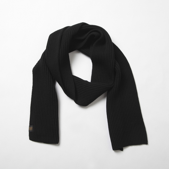 BATONER / バトナー | SOLID WOOL MUFFLER - Black | 通販 - 正規取扱