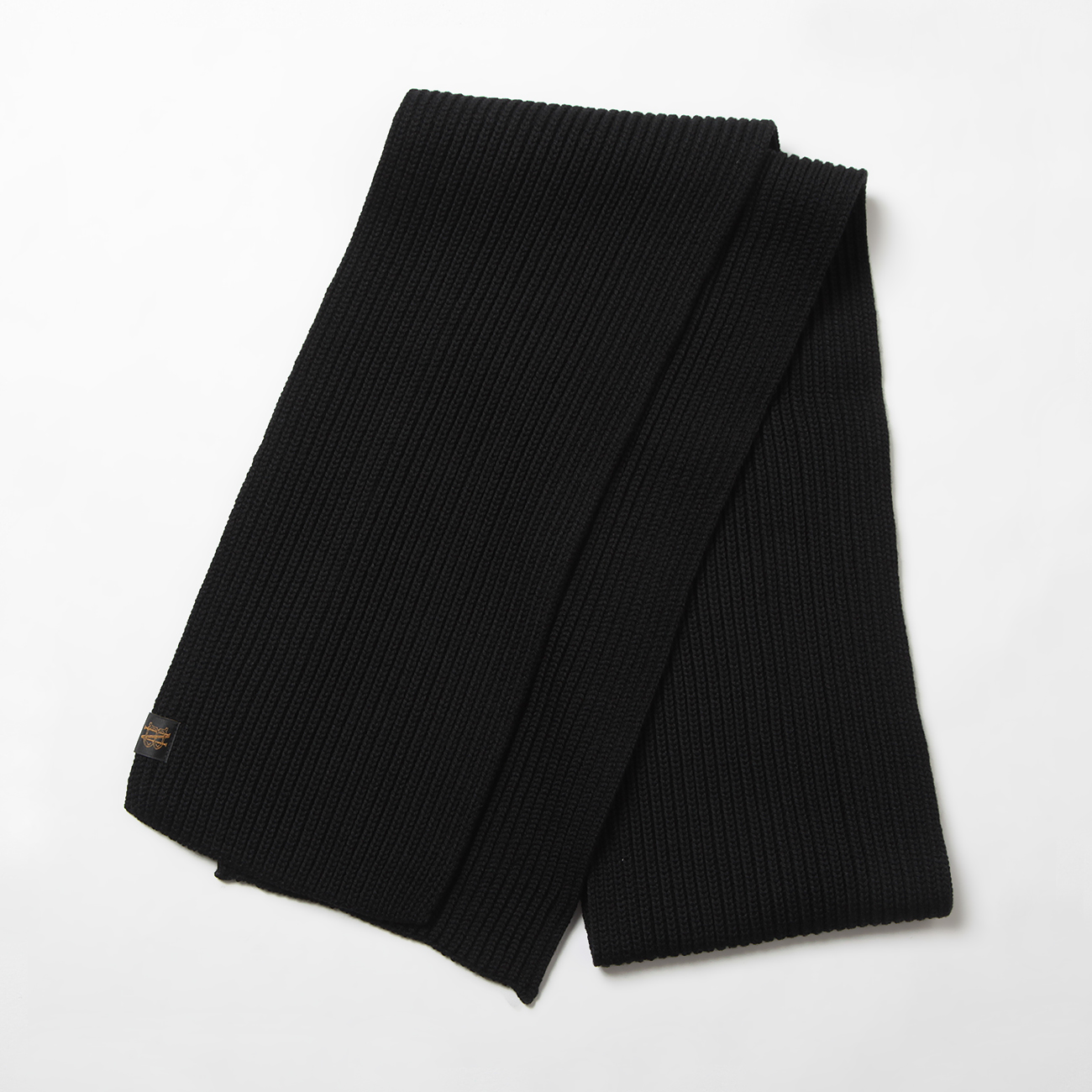 BATONER / バトナー | SOLID WOOL MUFFLER - Black | 通販