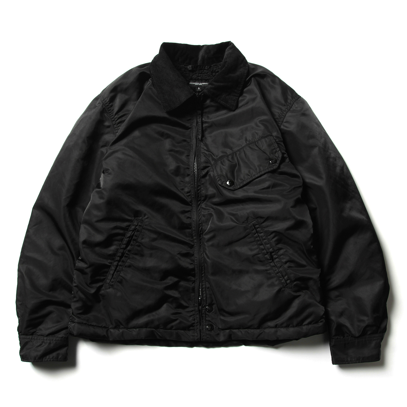 ENGINEERED GARMENTS / エンジニアドガーメンツ | Driver Jacket - Flight Satin - Black |  通販 - 正規取扱店 | COLLECT STORE / コレクトストア