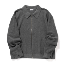 crepuscule / クレプスキュール | Co/Wo Moss Stitch Zip Blouson - Medium.Gray