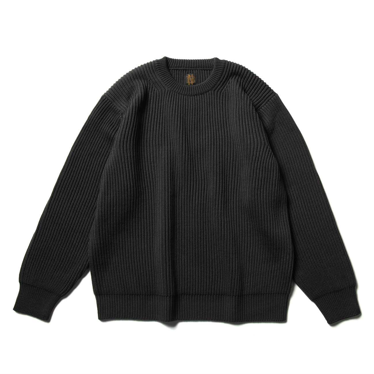 BATONER / バトナー | SIGNATURE RIB CREW NECK (メンズ) - D.Gray