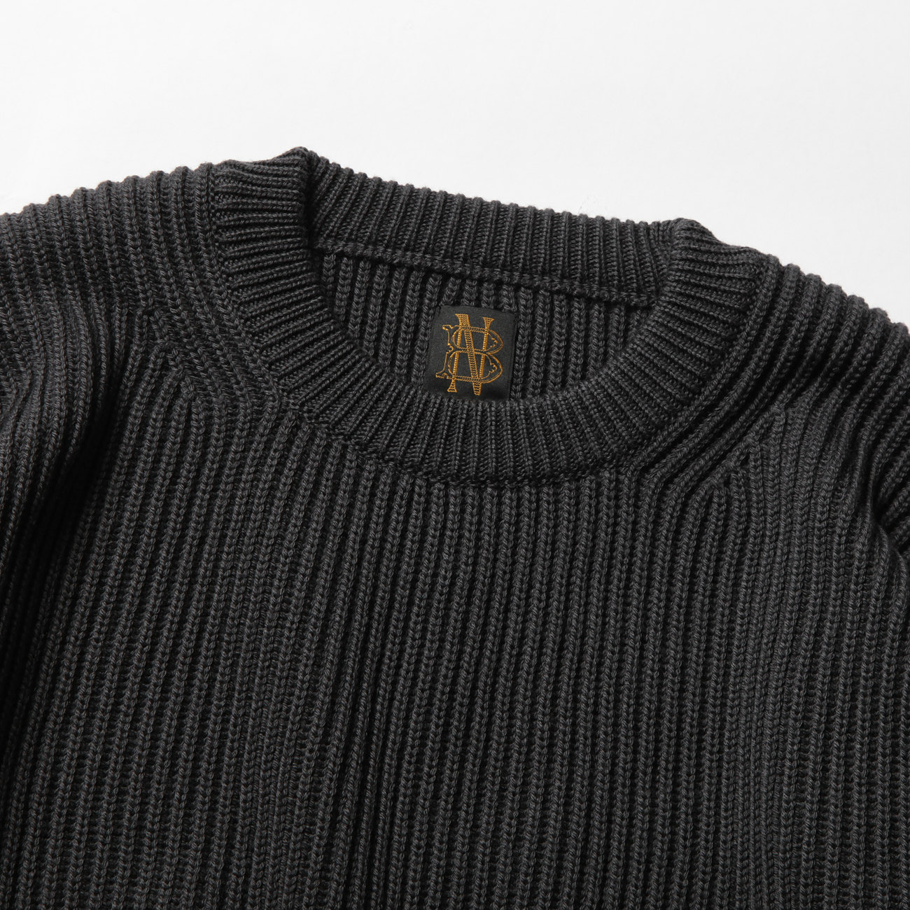 BATONER / バトナー | SIGNATURE RIB CREW NECK (メンズ) - D.Gray 