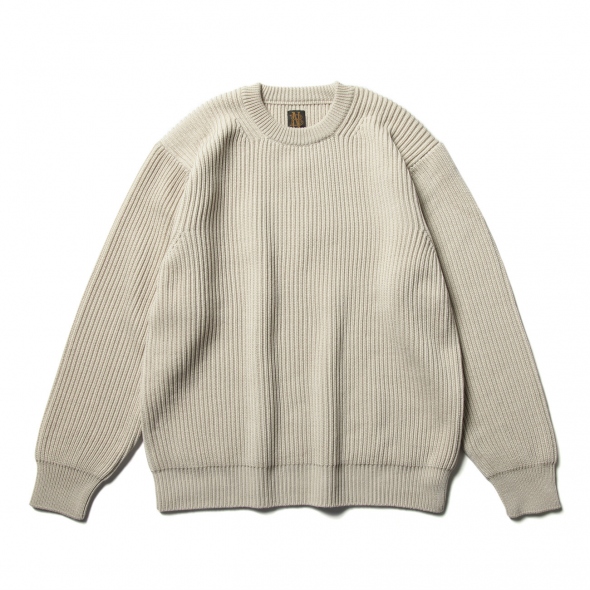 22AW BATONER SIGNATURE CREW NECK IVORY - beaconparenting.ie