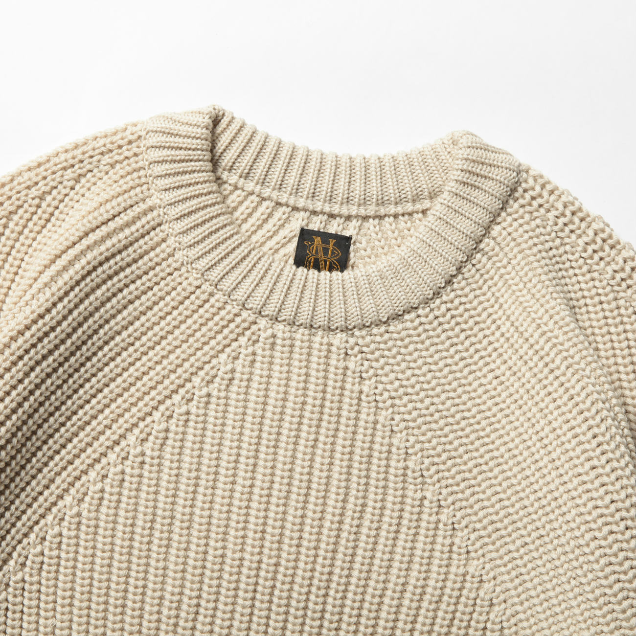 BATONER SIGNATURE CREW NECK メンズ　アイボリー SIGNATURE CREW NECK / IVORY | BATONER (MEN)(バトナー) | KNIT