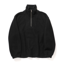 YOKE / ヨーク | Wool Fleece Half Zip Pullover - Black