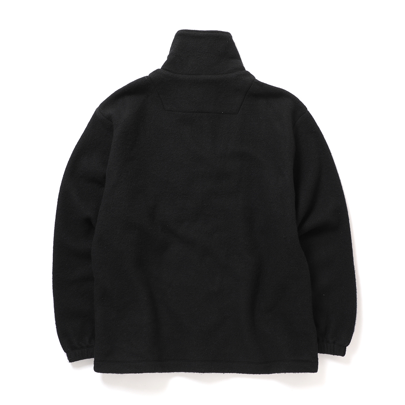 YOKE / ヨーク | Wool Fleece Half Zip Pullover - Black | 通販