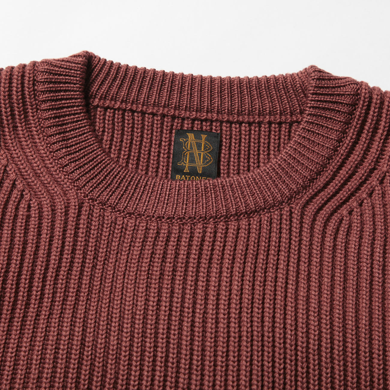 BATONER / バトナー | RIB CREW NECK (メンズ) - Woody Pink | 通販