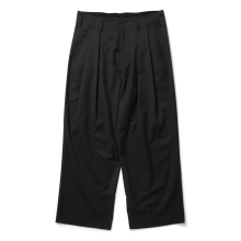 ESSAY / エッセイ | P-3 WIDE TUCK DRAPE SLACKS - Black