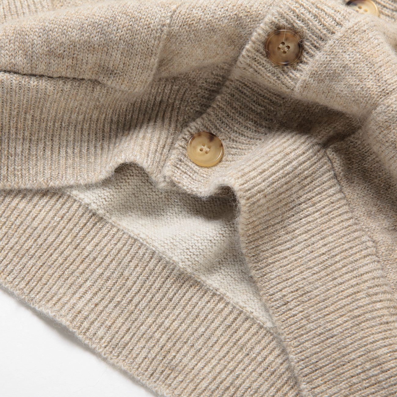 BATONER / バトナー | BABY ALPACA KURUMI TENJIKU V CARDIGAN (メンズ