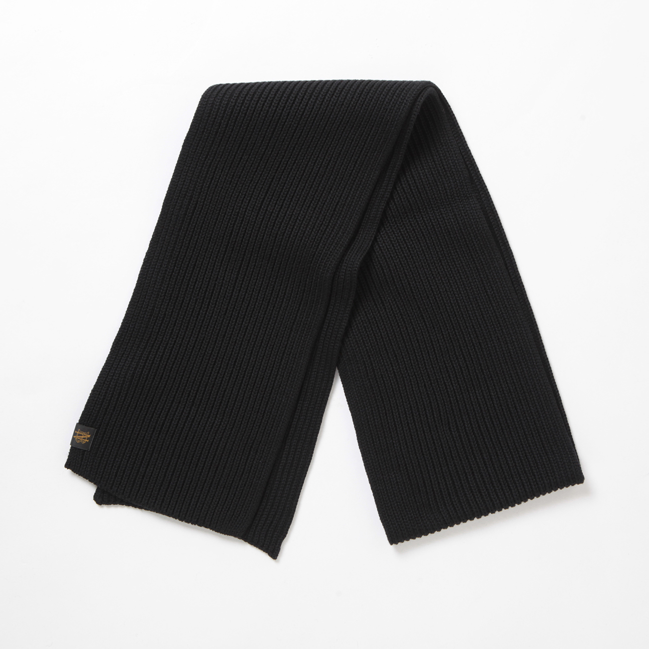 BATONER SOLID WOOL MUFFLER ブラック BATONER / バトナー | SOLID WOOL MUFFLER (ユニセックス