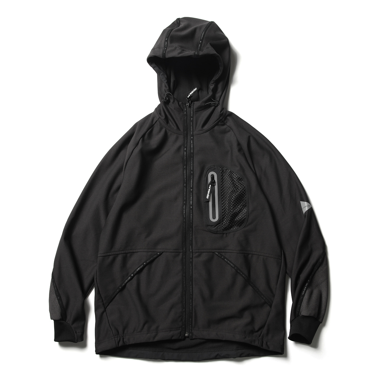 and wander / アンドワンダー | light fleece hoodie reflect