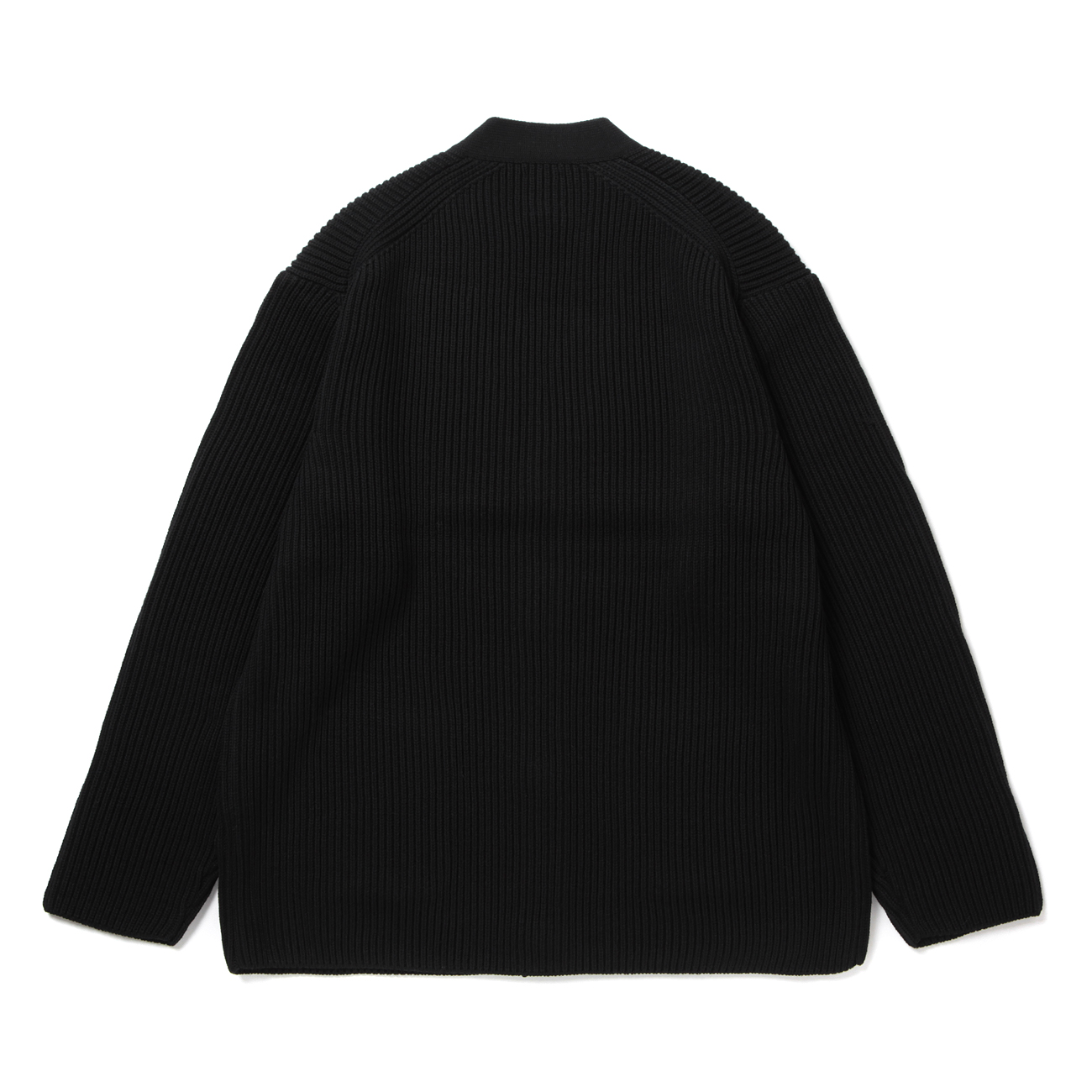 BATONER / バトナー | SOLID WOOL RIB CARDIGAN (メンズ