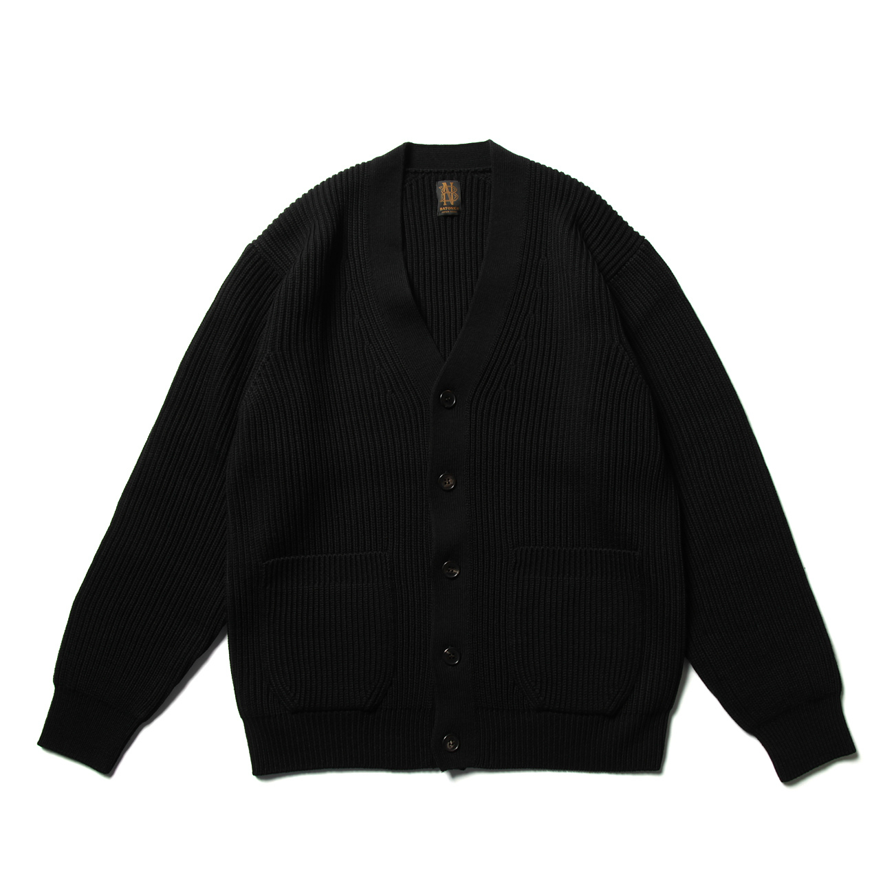 SIGNATURE RIB V-NECK CARDIGAN (メンズ) - Black