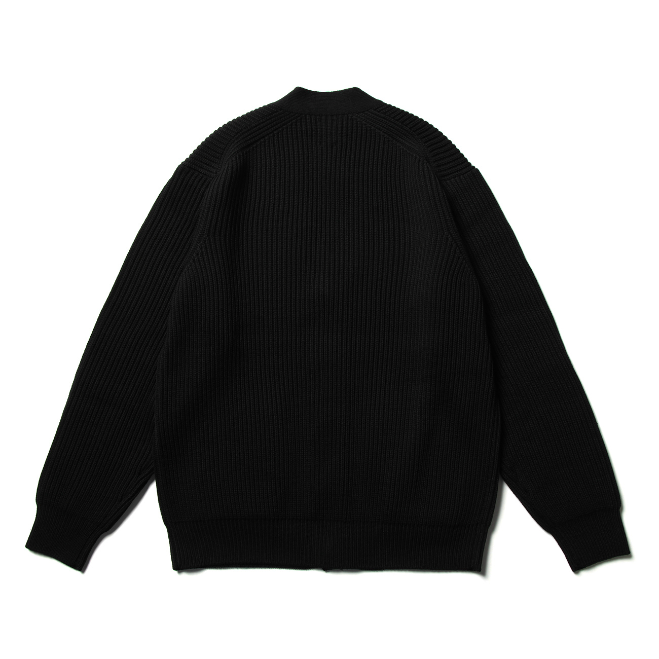 SIGNATURE RIB V-NECK CARDIGAN (メンズ) - Black