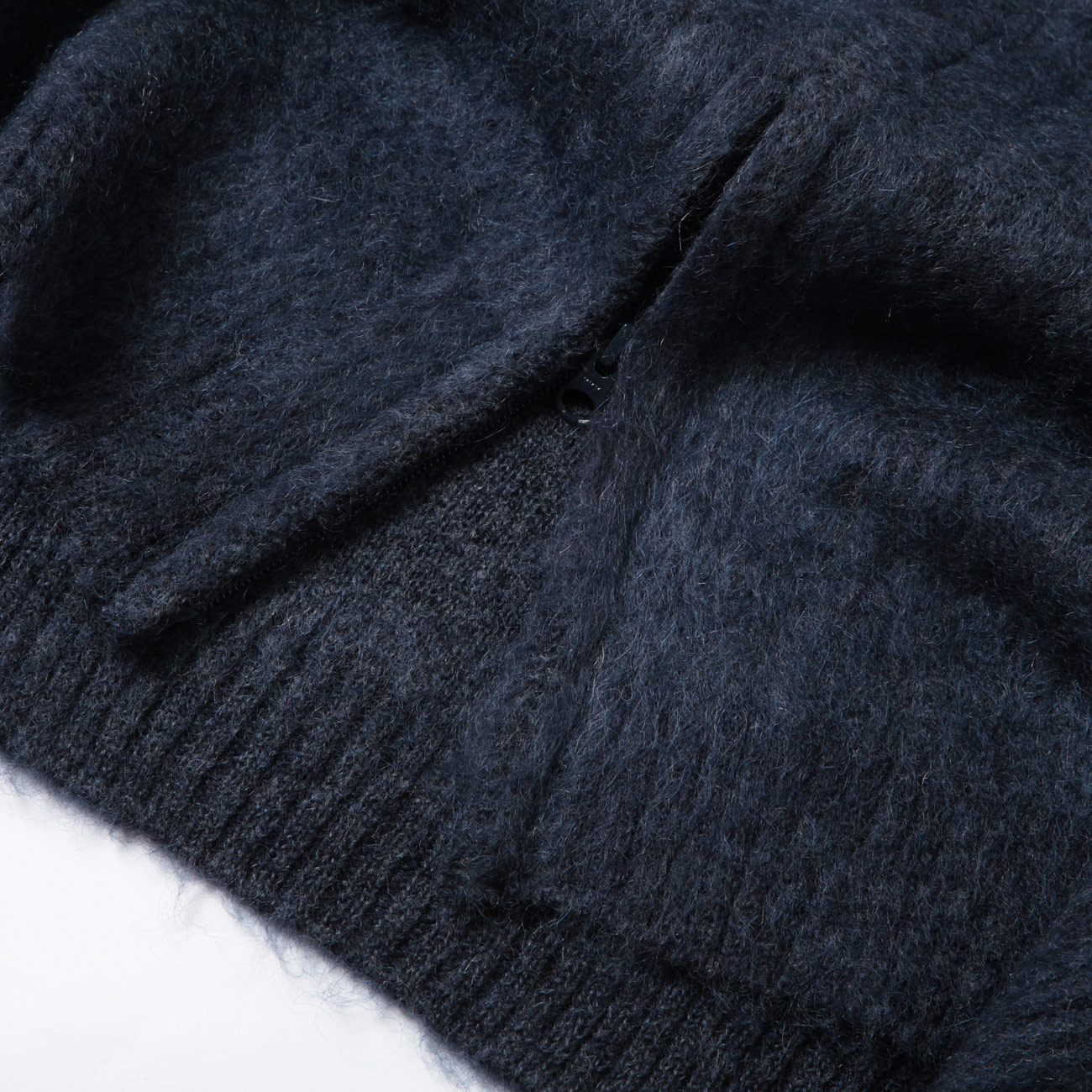 Needles / ニードルズ | Zipped Mohair Cardigan - Solid - Navy