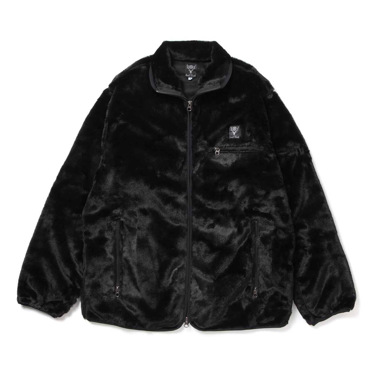Piping Jacket - Micro Fur - Black
