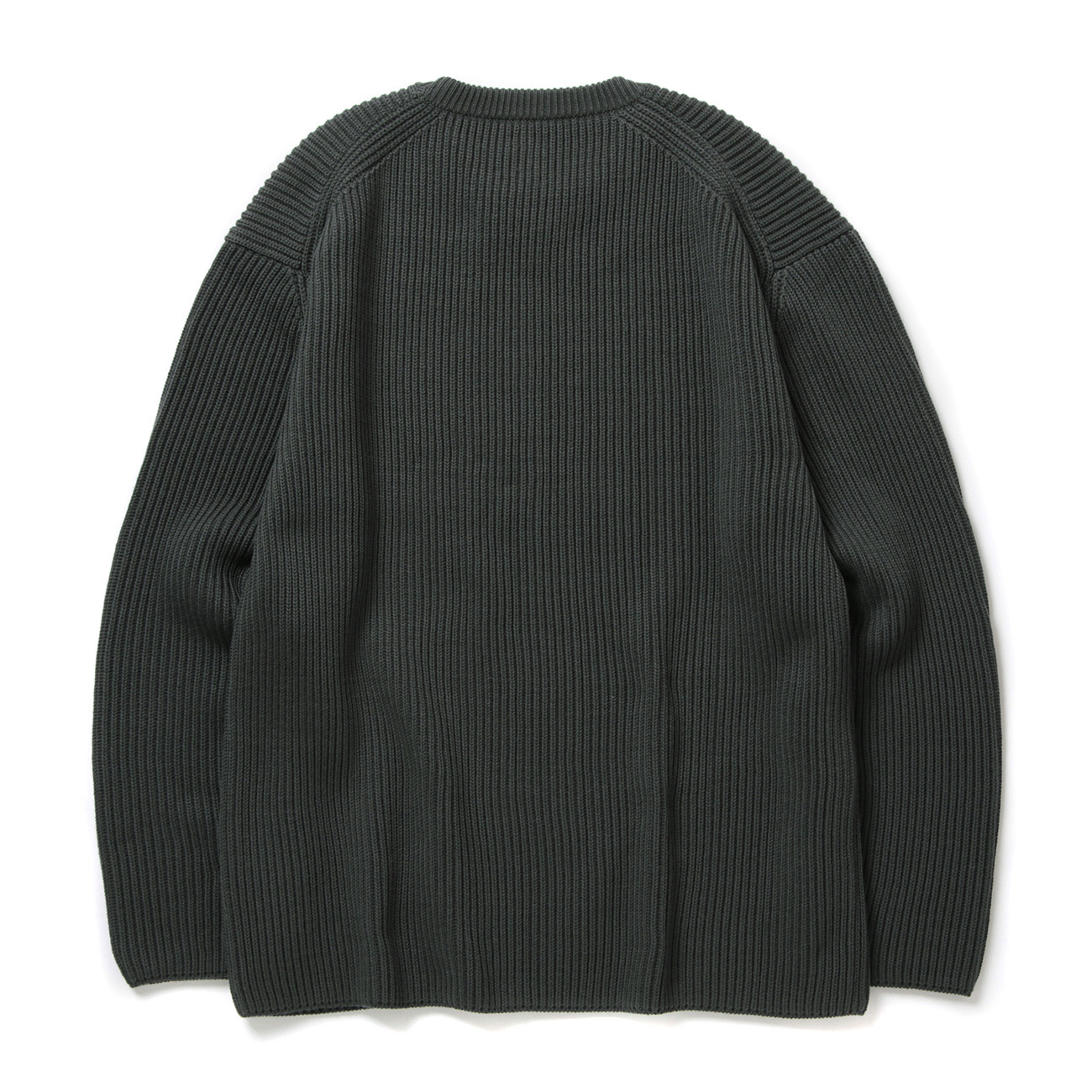 BATONER / バトナー | SOLID WOOL RIB CREW NECK (メンズ) - Charcoal Green | 通販 -  正規取扱店 | COLLECT STORE / コレクトストア