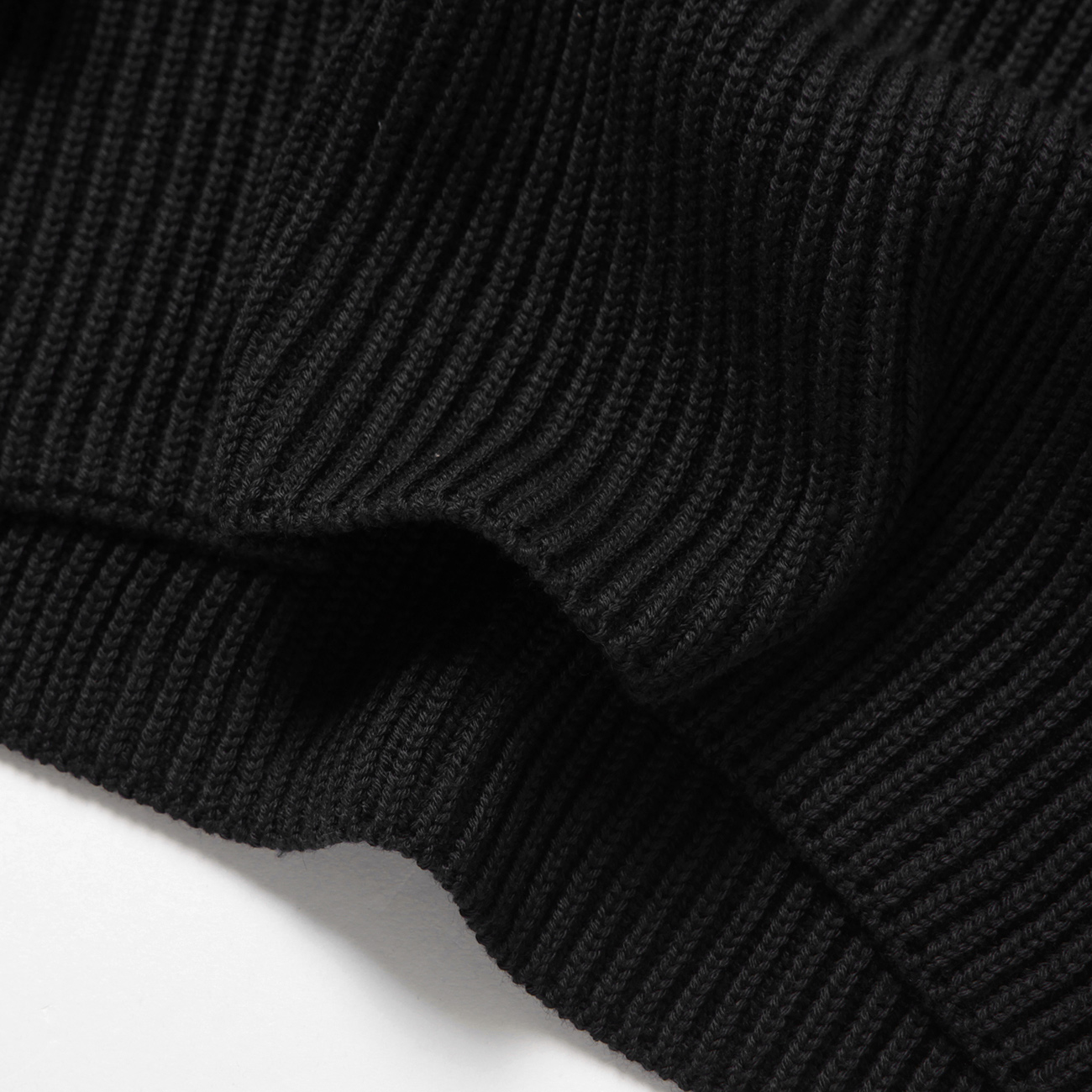 トップス Batoner Sorid wool rib crewneck Black 2 Signature Knit Wool Crewneck in Black – Blue Owl Workshop