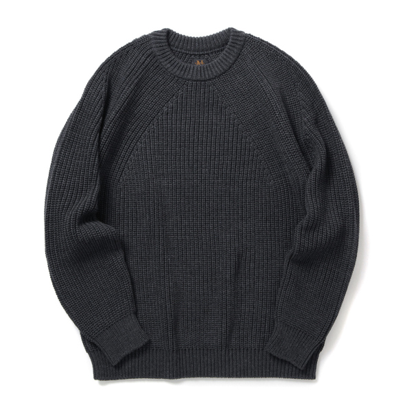 BATONER バトナー NEPCREWNECK チャコール グレー 新品 BATONER (バトナー) SIGNATURE CREW NECK / シグネチャークルーネック