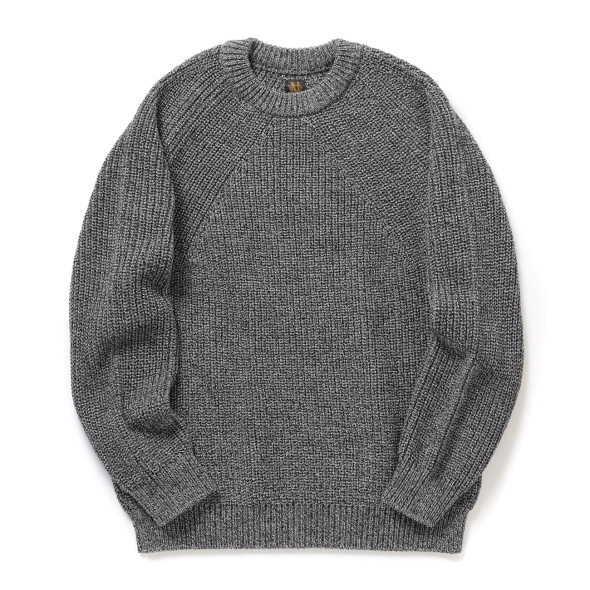 BATONER(バトナー)　SIGNATURE CREW NECK グレージュ BATONER / バトナー | SIGNATURE CREW NECK (メンズ) - Ivory×Black