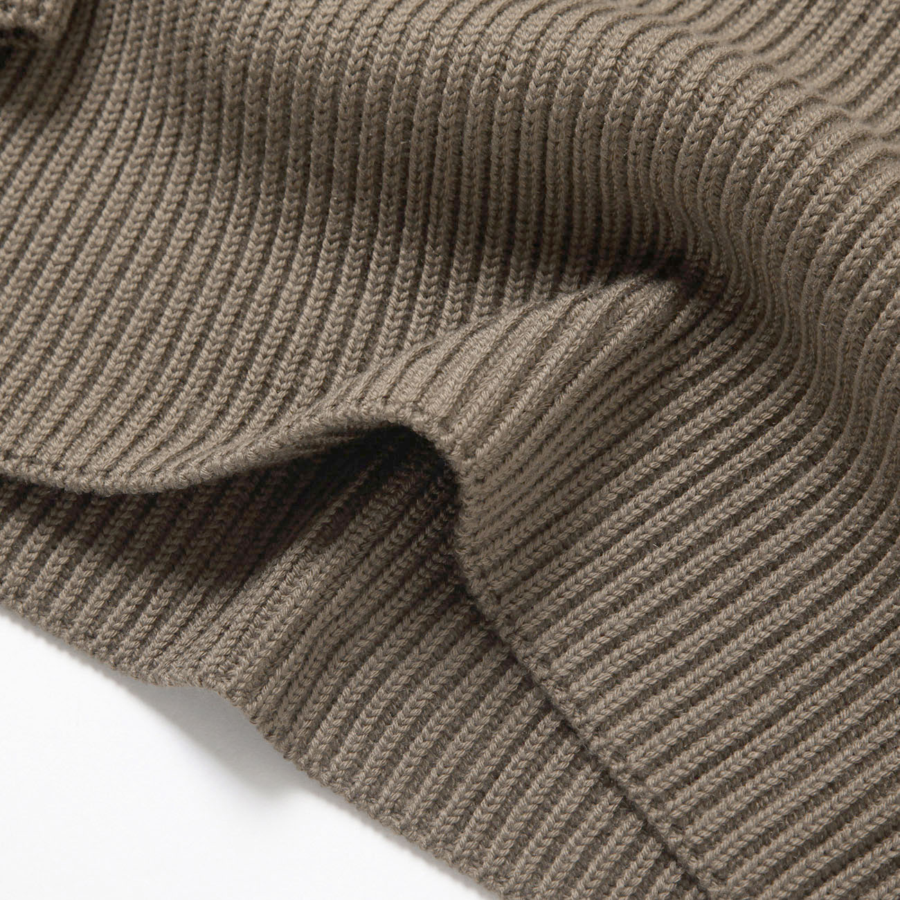 BATONER / バトナー | SOLID WOOL RIB CREW NECK (メンズ) - Melange