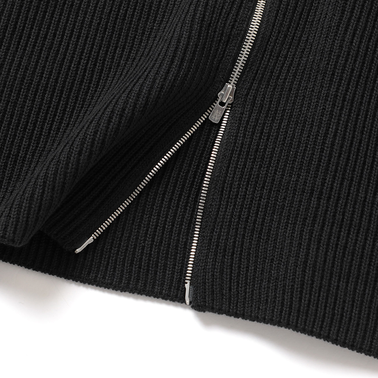BATONER / バトナー | SOLID WOOL RIB POLO ZIP UP CARDIGAN (メンズ