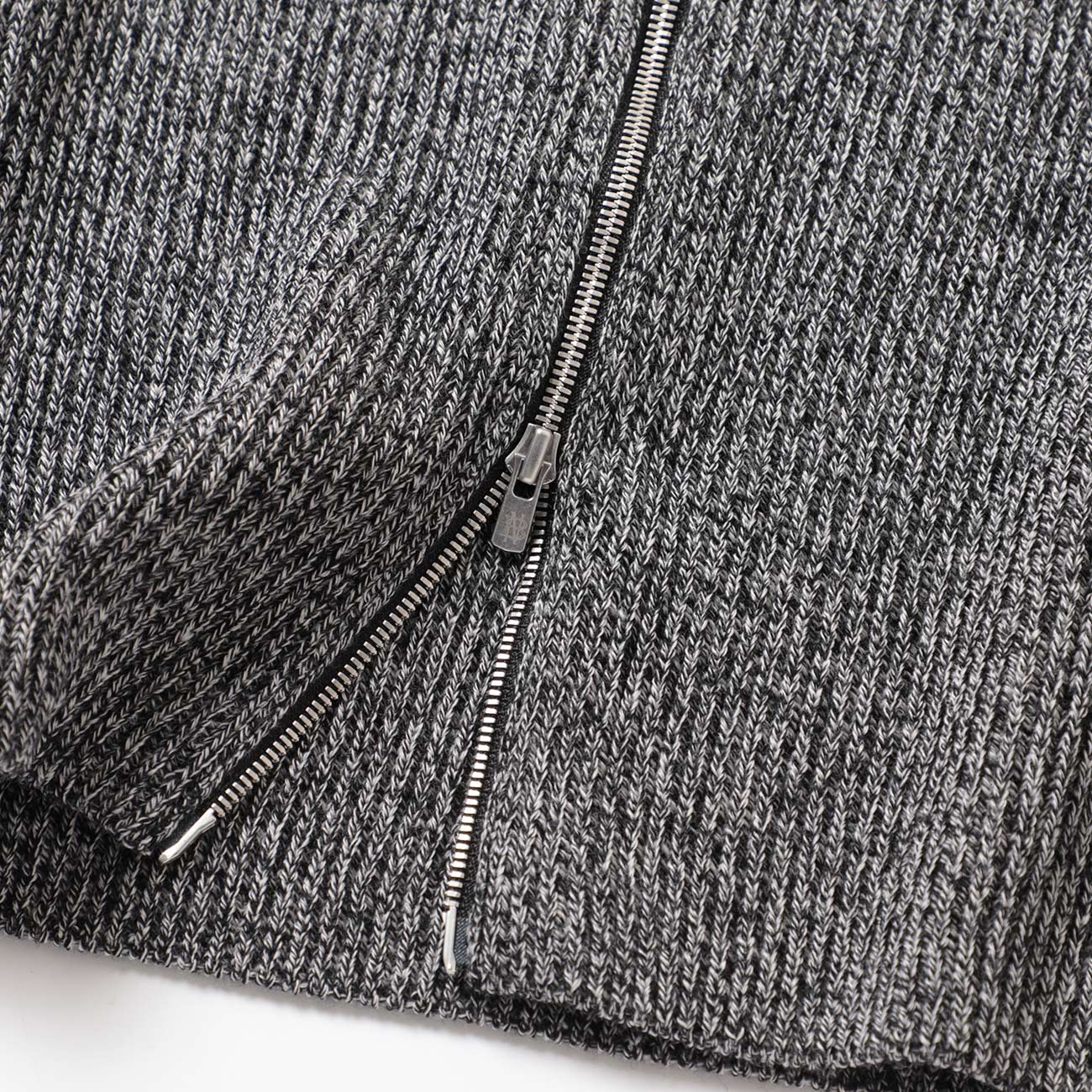 BATONER / バトナー | SOLID WOOL RIB POLO ZIP UP CARDIGAN (メンズ