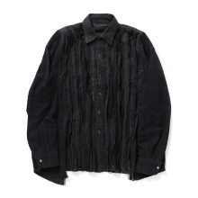 Needles / ニードルズ | Rebuild by Needles - Flannel Shirt ->Ribbon Shirt / Wide / Over Dye - Fサイズ_3