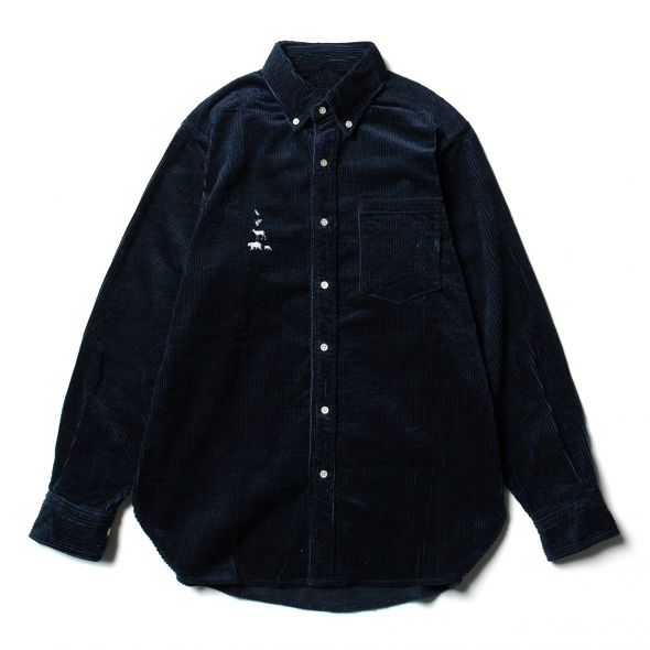 Moutain Researchネイビー BDシャツ 動物刺繍2014 Moutain Researchネイビー BDシャツ 動物刺繍2014 - メルカリ